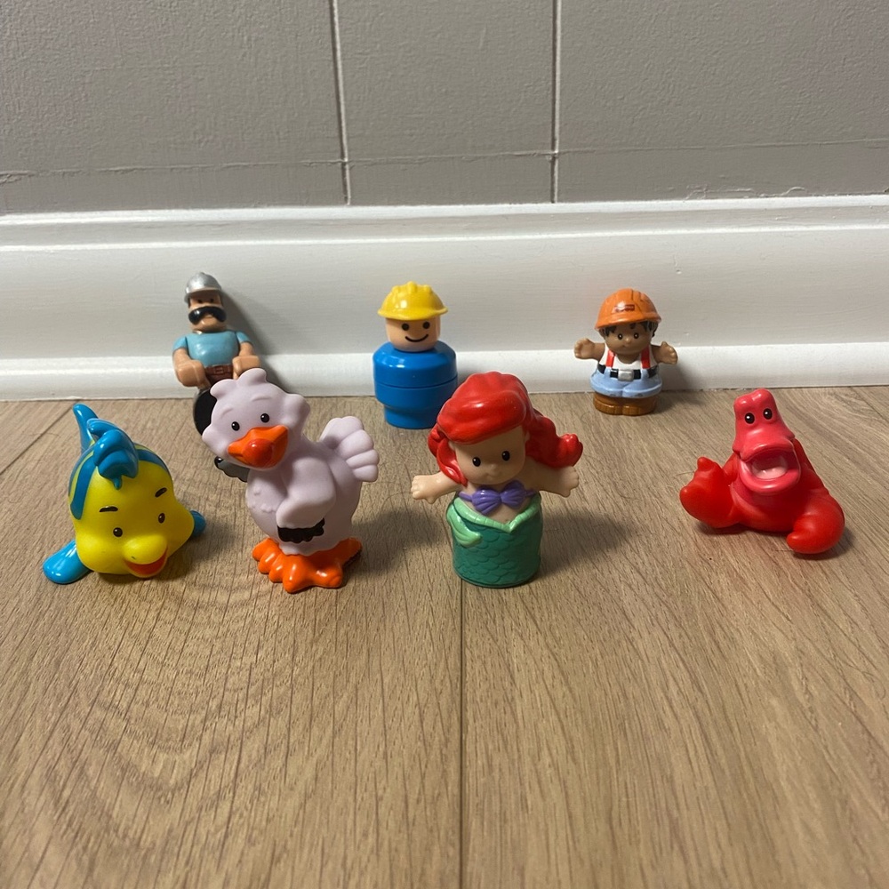 Fisher-Price Little People Ariel Flounder Scuttle Sebastian and Vintage